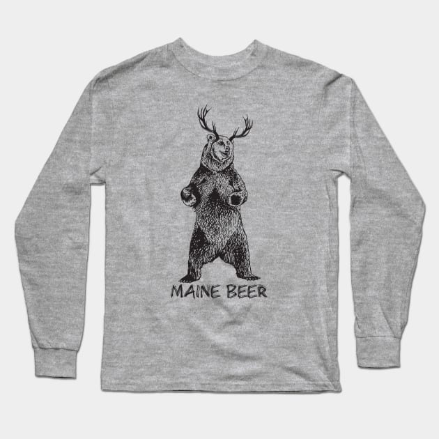 Wicked Decent Maine BEER Long Sleeve T-Shirt by wickeddecent